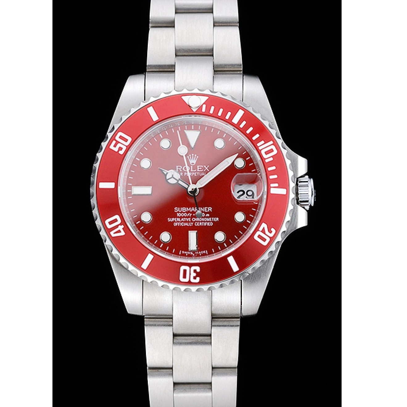AAA replica watch Red Submariner Bracelet 1454154 Stainless Rolex Steel Dial 1029